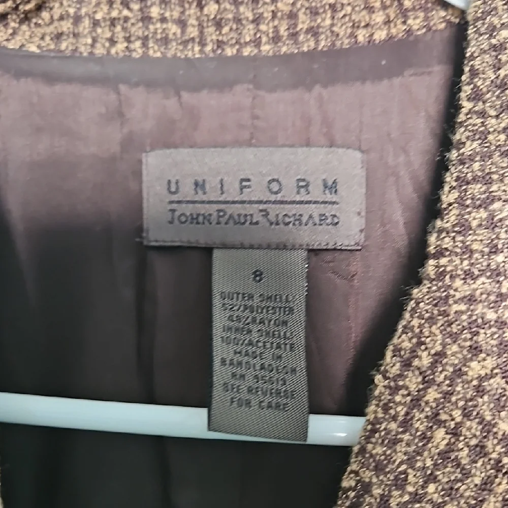 JohnPaulRichard Women's Brown Tweed Trench Coat - Picture 2 of 4